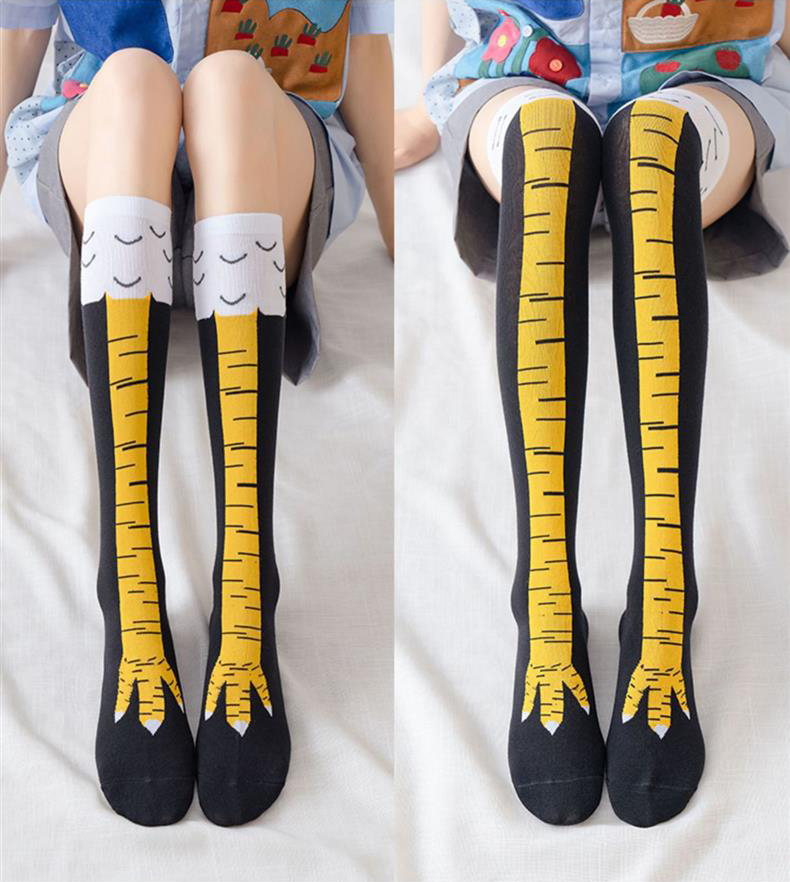 Funny Chicken Leg Socks - Kaos Kaki Pria 1/2paris Motif Ayam