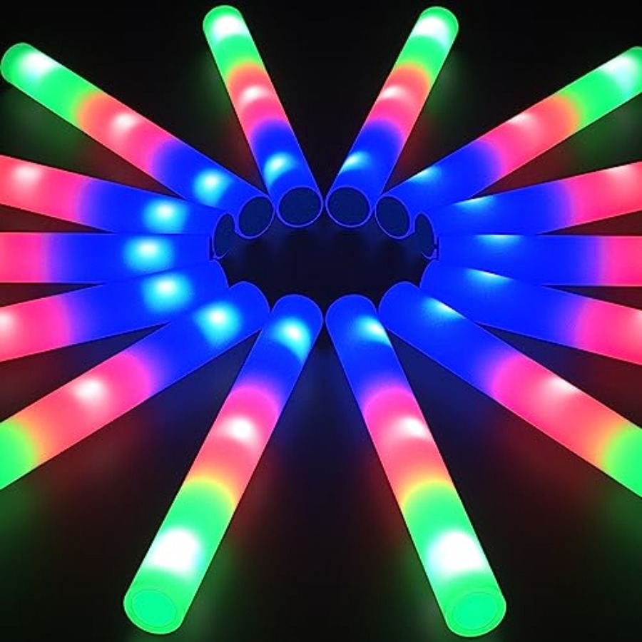 Flashing Led Foam Sticks Party - Paket Grosir Tongkat Busa Bercahaya, Tongkat