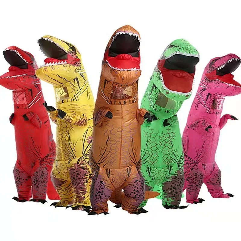 Inflatable Dinosaur Costume Adult - Tyrannosaurus rex kostum tiup maskot Anime