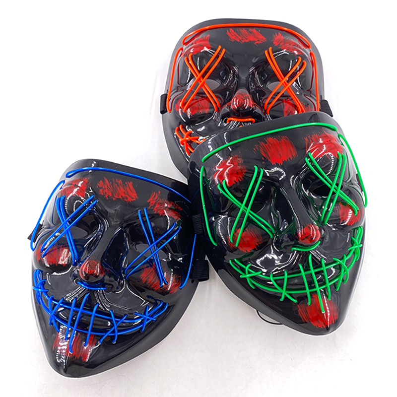 Led Purge Mask Halloween - Grosir 10pcs Masker LED Purge Mask