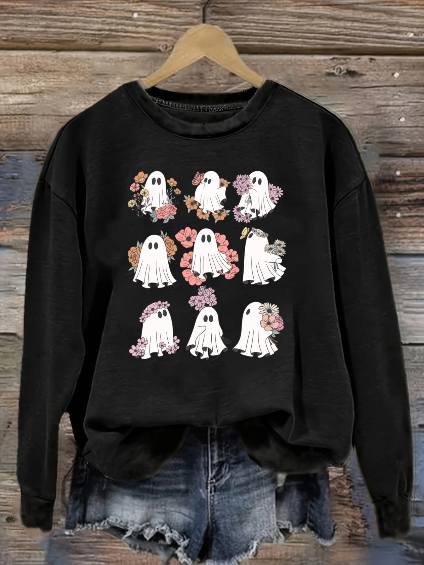Costumes - Kaos Wanita Lengan Panjang Kasual dengan