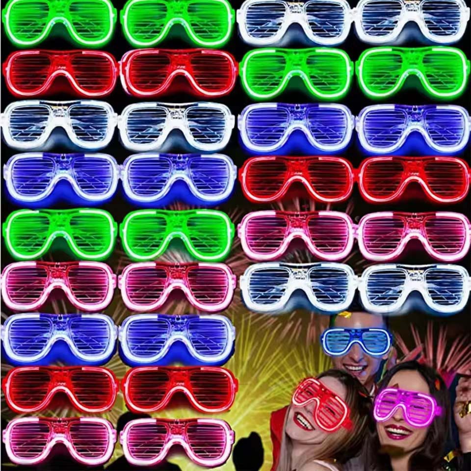 Glow In The Dark Party Glasses - 5-50 Buah Kacamata LED Menyala 5