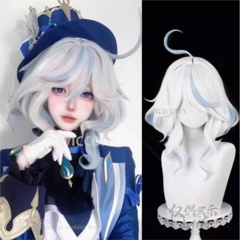 Anime Cosplay Wig Heat Resistant - Topi Kostum Cosplay Game Anime Furina
