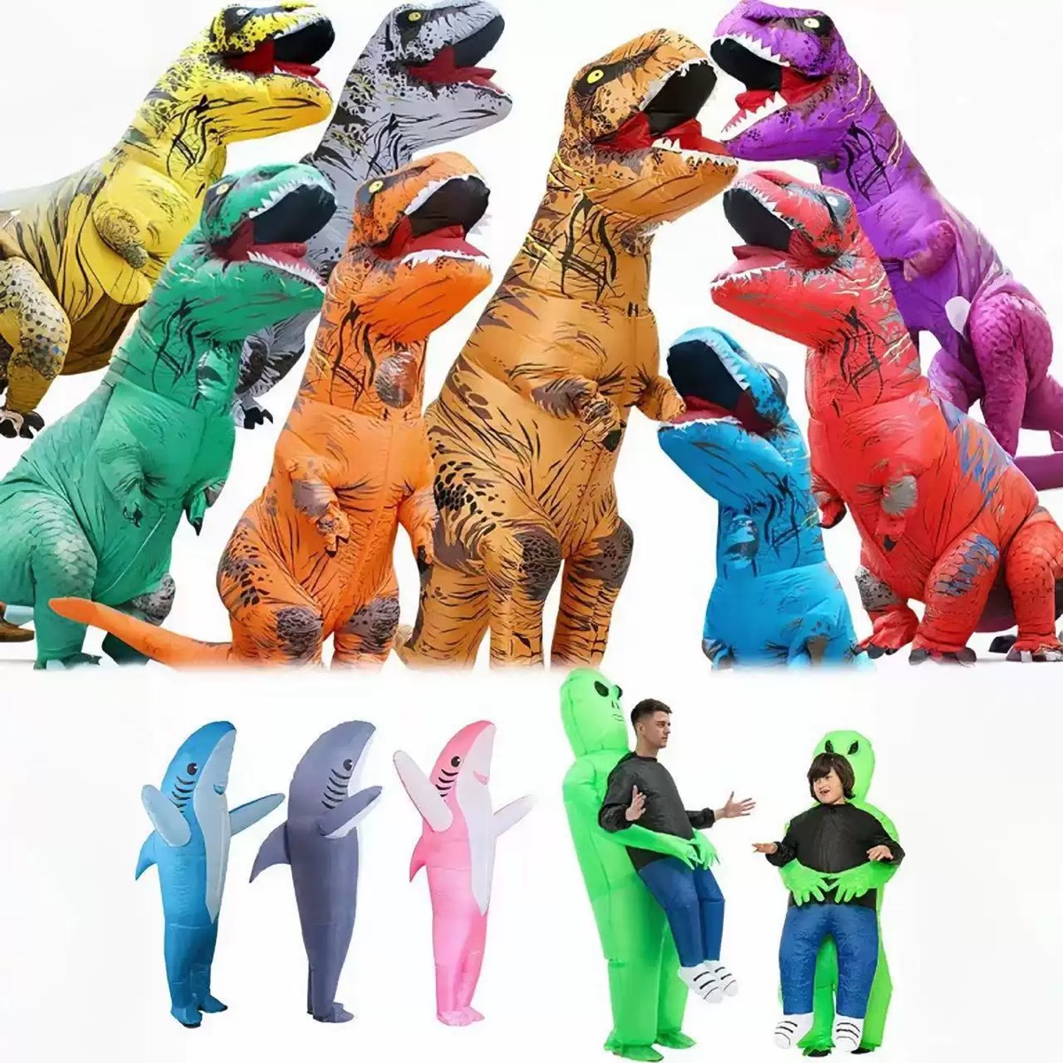 Inflatable Dinosaur Costume Adult - Kostum T-Rex Tiup Dewasa, Pakaian Dinosaurus