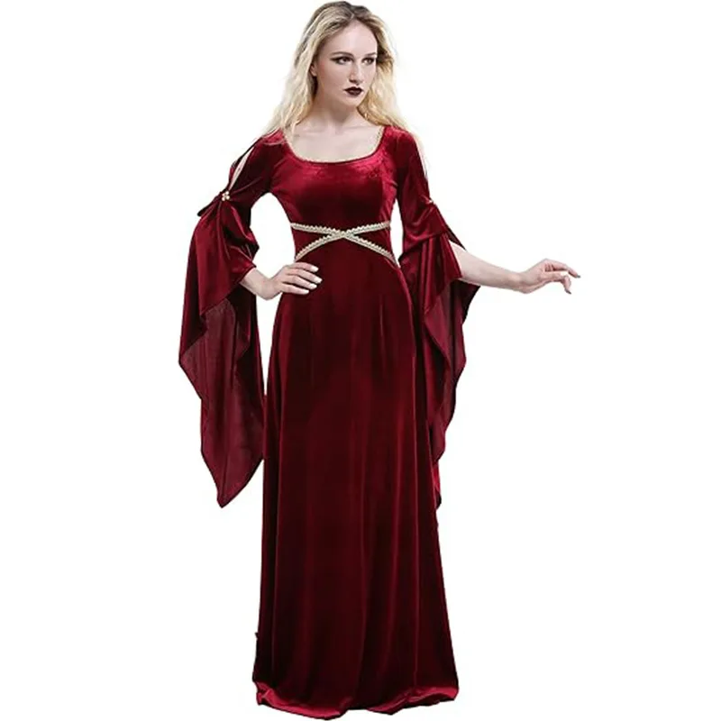 Medieval Renaissance Dress Women - Gaun Abad Pertengahan Wanita Kostum Cosplay