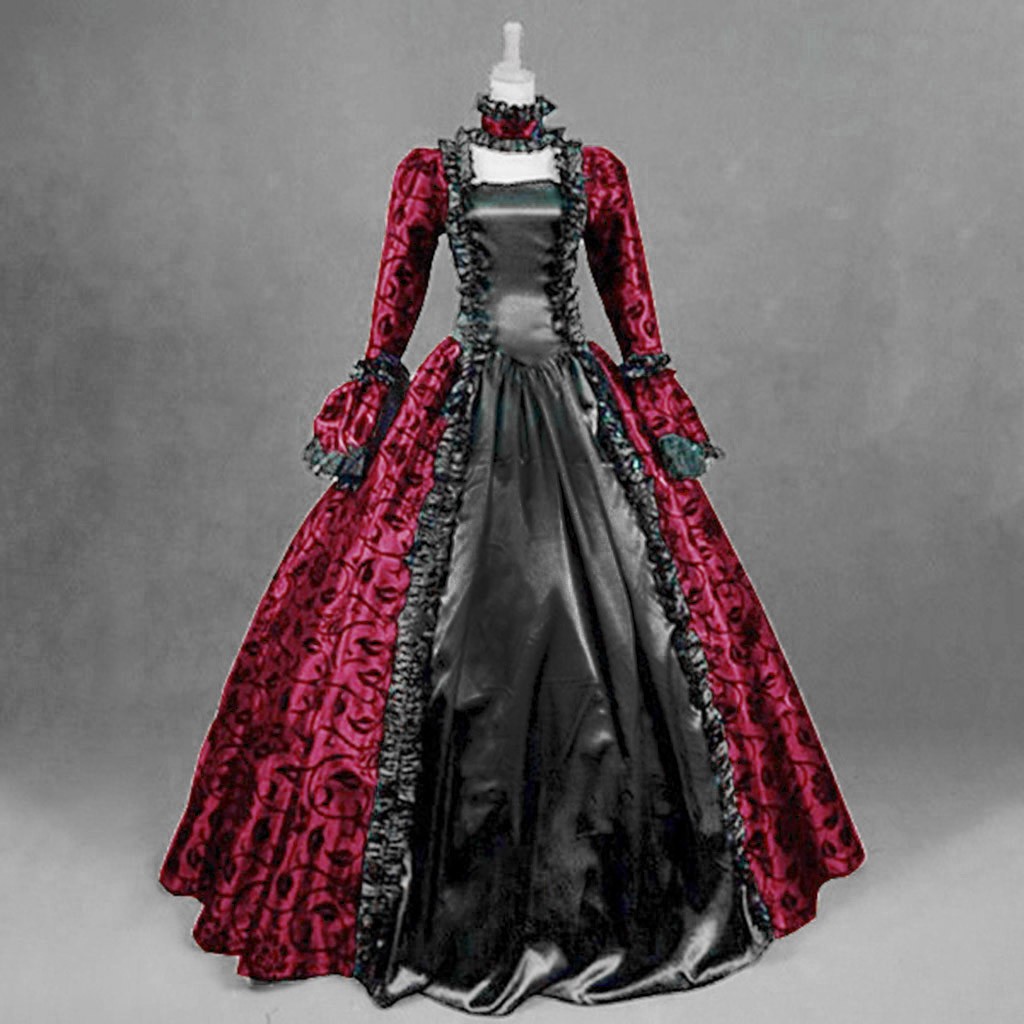 Medieval Renaissance Dress Women - Gaun Indah Antik Wanita Gaun Pesta