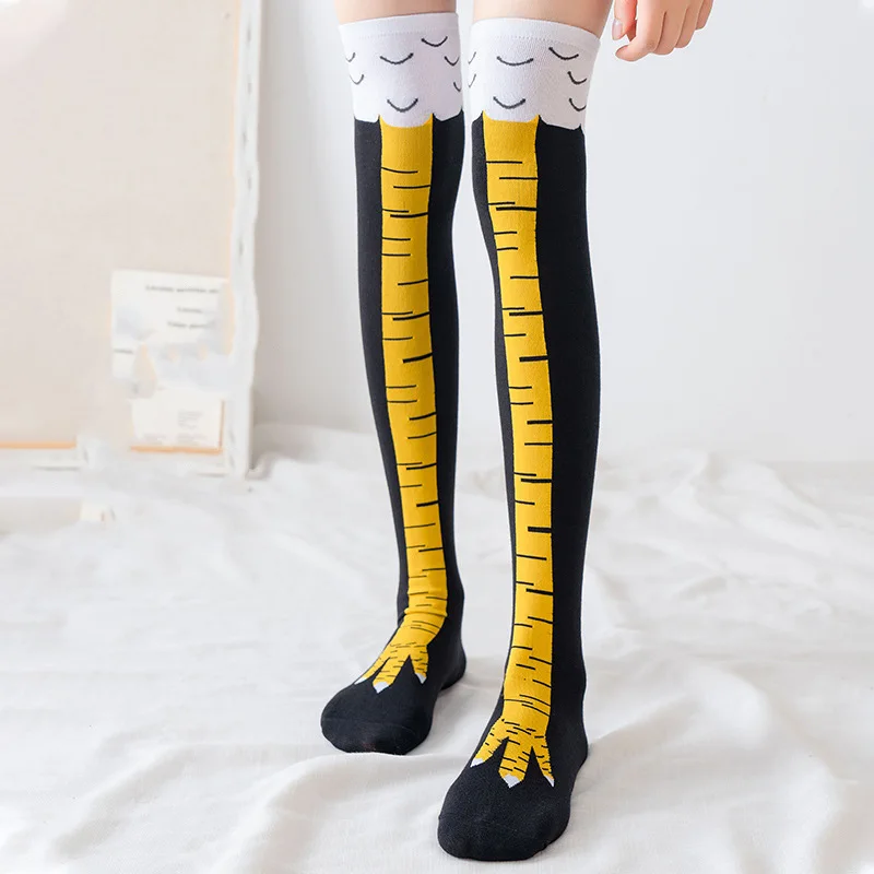 Funny Chicken Leg Socks - Stoking Kaki Ayam Lucu, Stoking Panjang