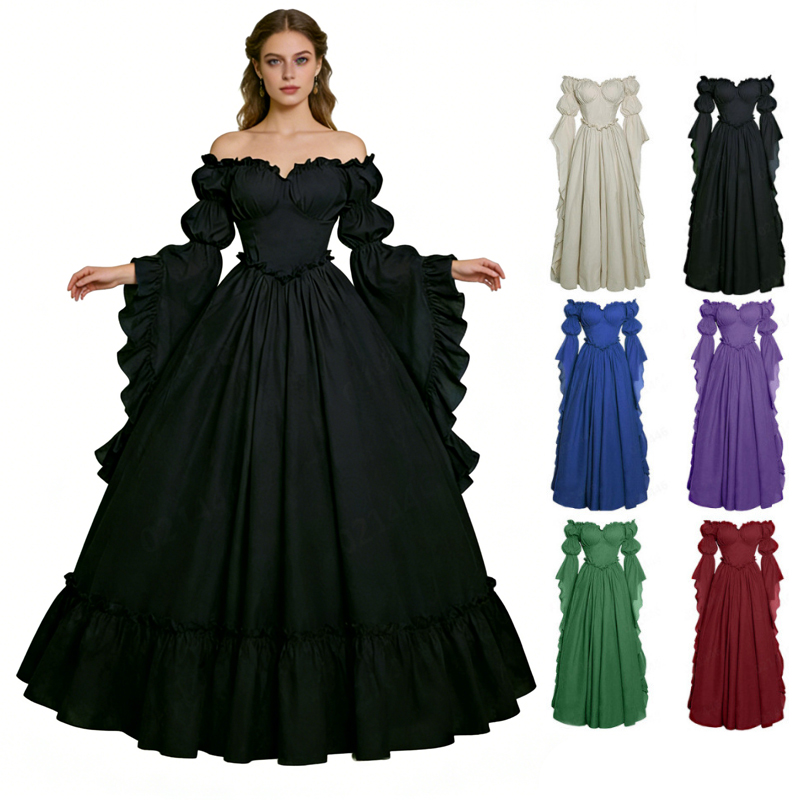 Medieval Renaissance Dress Women - Gaun Wanita Abad Pertengahan Gaya Gotik