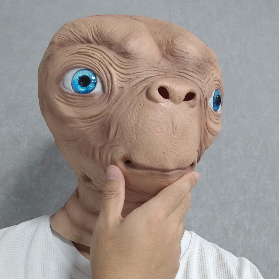 Topeng Latex Alien ET Realisti - Latex Alien Mask Realistic ulasan dan harga