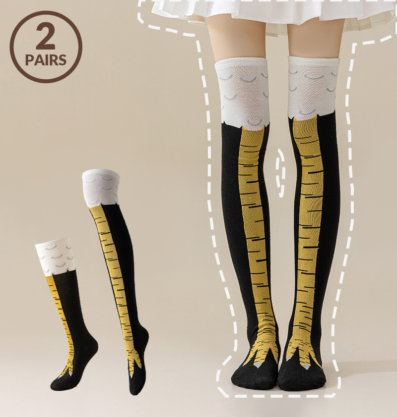 Kaos Kaki Pria 1/2paris Motif  - Funny Chicken Leg Socks ulasan dan harga
