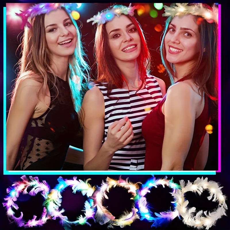 10 buah bando mahkota karangan - Glow In The Dark Party Glasses ulasan dan harga