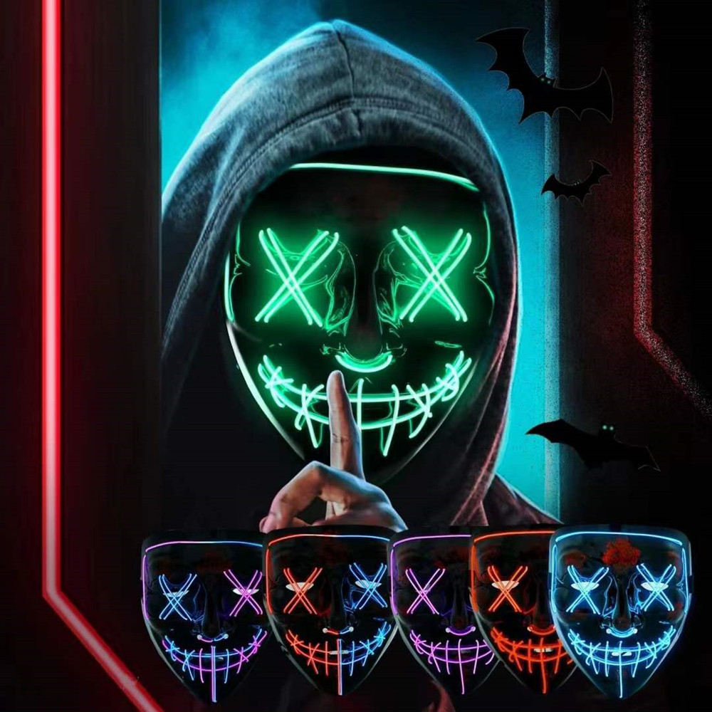 Topeng Halloween untuk Pria Wa - Led Purge Mask Halloween ulasan dan harga