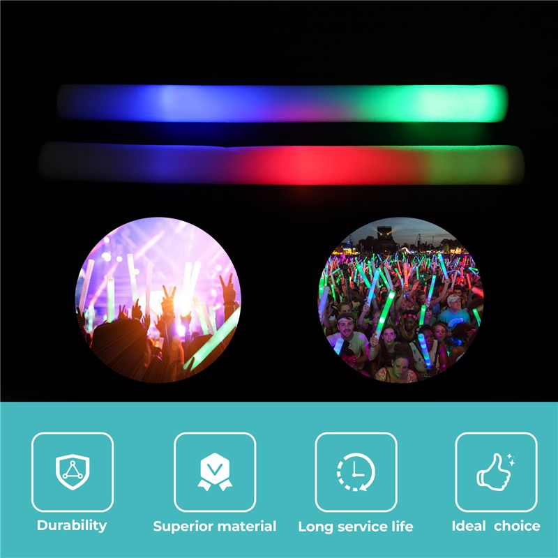 A68P-12 Buah Tongkat Busa Meny - Flashing Led Foam Sticks Party ulasan dan harga