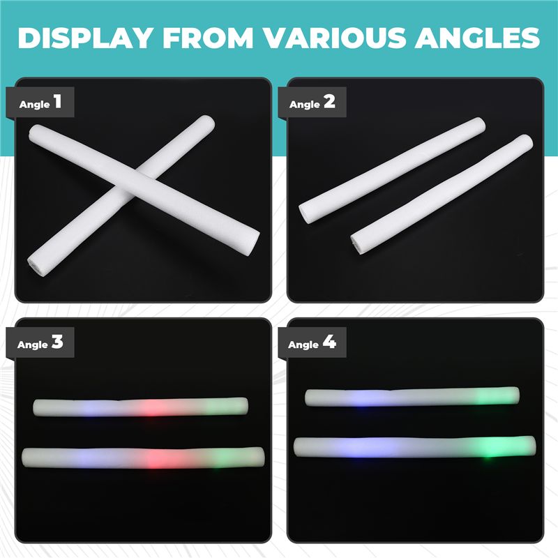 A68P-12 Buah Tongkat Busa Meny - Flashing Led Foam Sticks Party ulasan dan harga