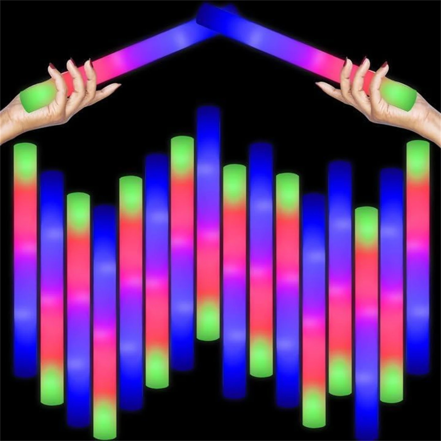 50 Buah Tongkat Cahaya Busa LE - Flashing Led Foam Sticks Party ulasan dan harga