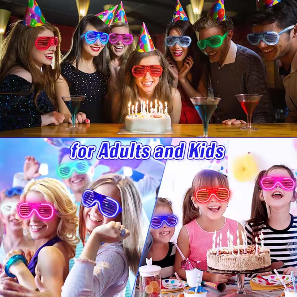 5-50 Buah Kacamata LED Menyala - Glow In The Dark Party Glasses ulasan dan harga