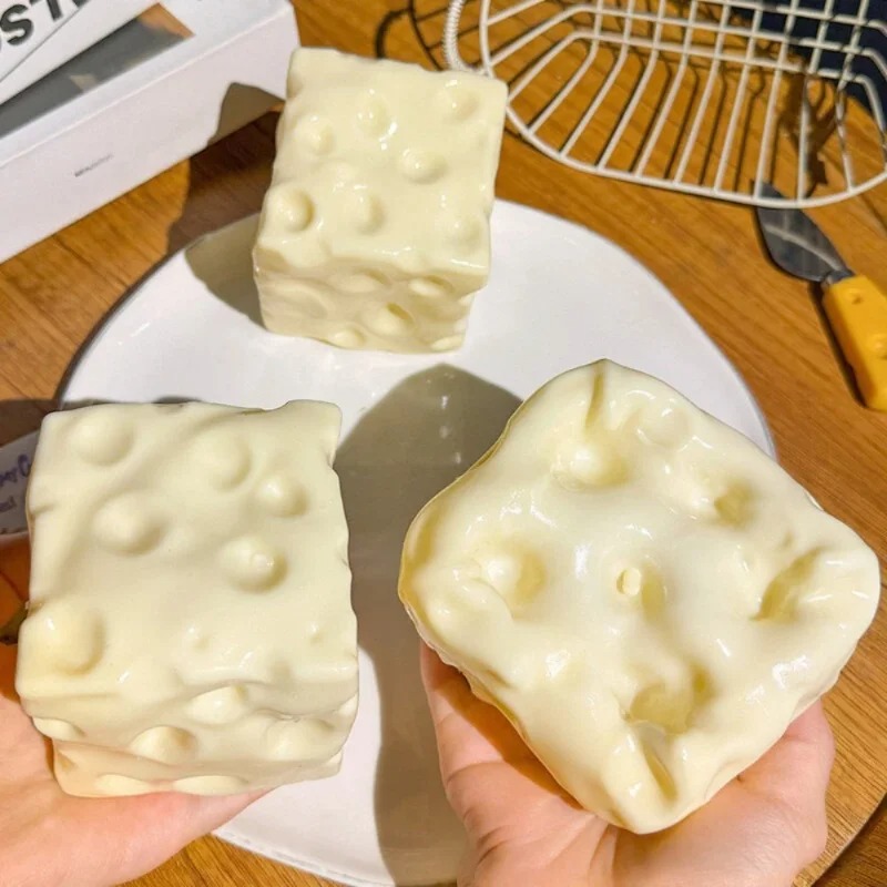 Taba Squishy Cheese Cube Bola  - Novelty Gifts ulasan dan harga