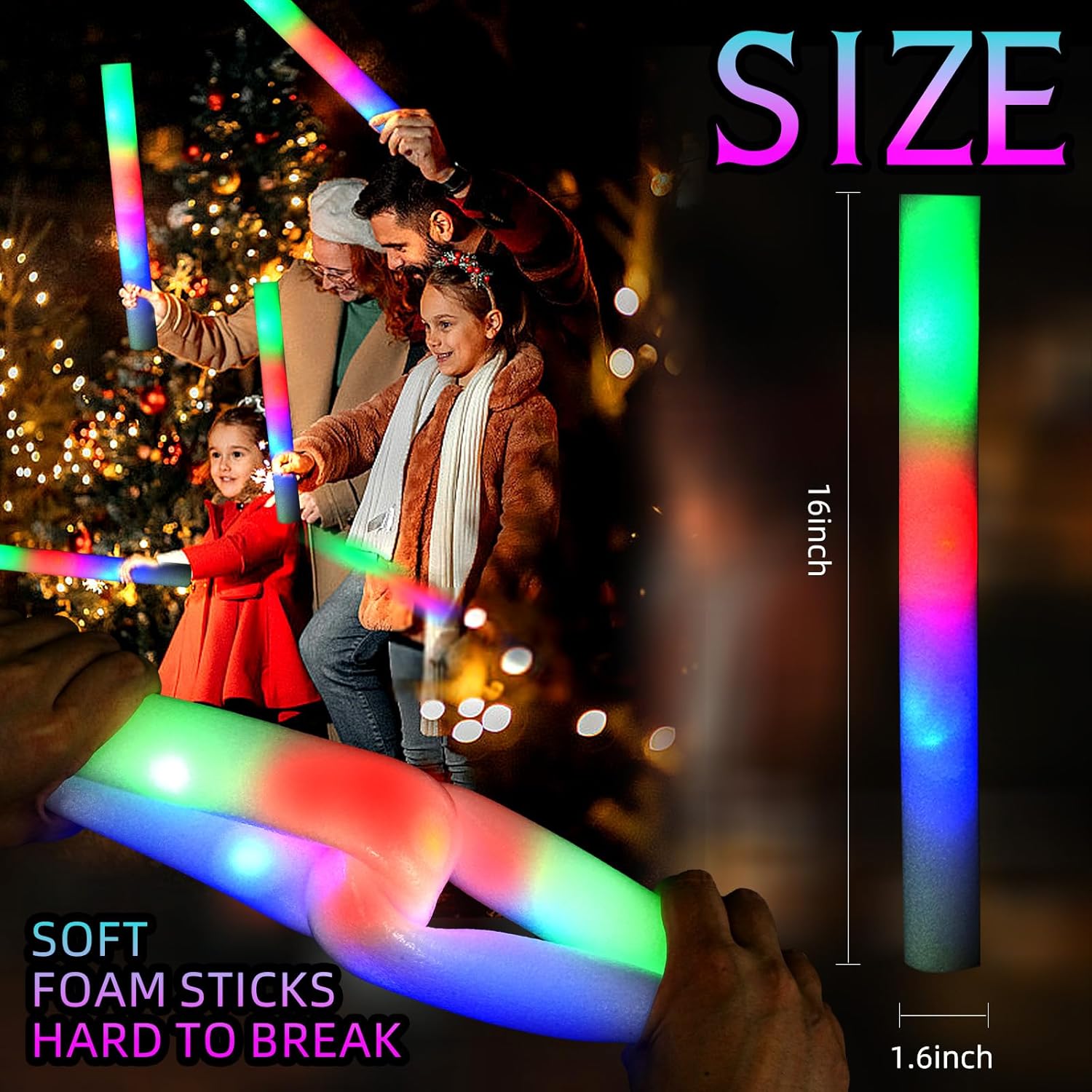 Tongkat menyala dalam gelap, p - Flashing Led Foam Sticks Party ulasan dan harga