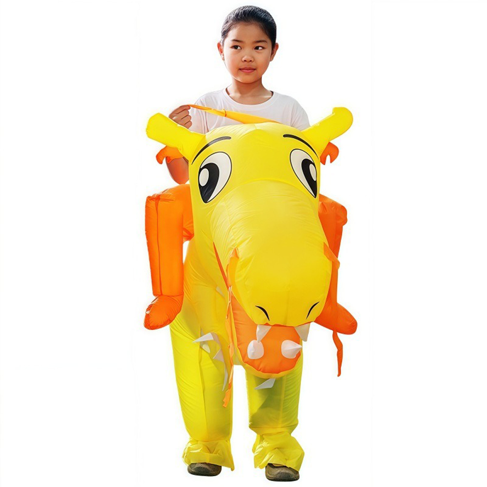 Kostum Dinosaurus Tiup Kuning  - Inflatable Dinosaur Costume Adult ulasan dan harga