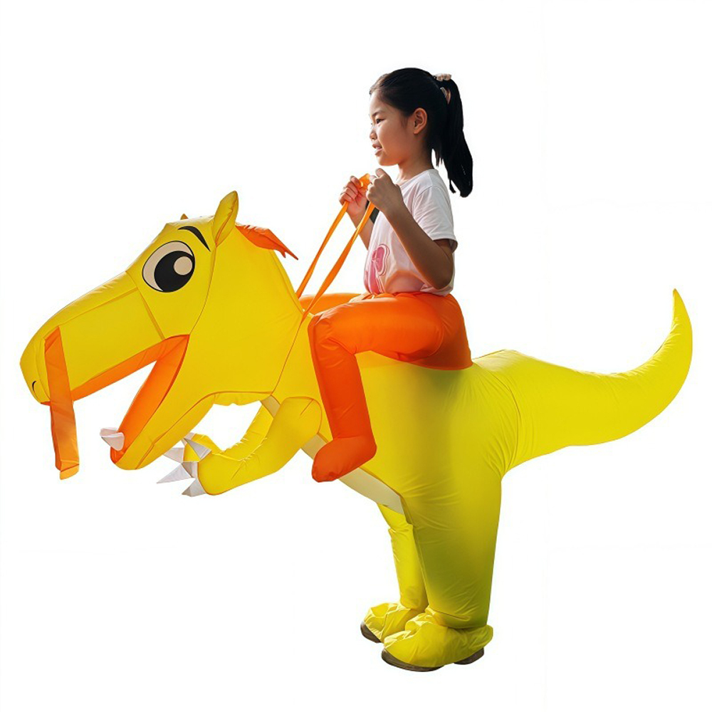 Kostum Dinosaurus Tiup Kuning  - Inflatable Dinosaur Costume Adult ulasan dan harga