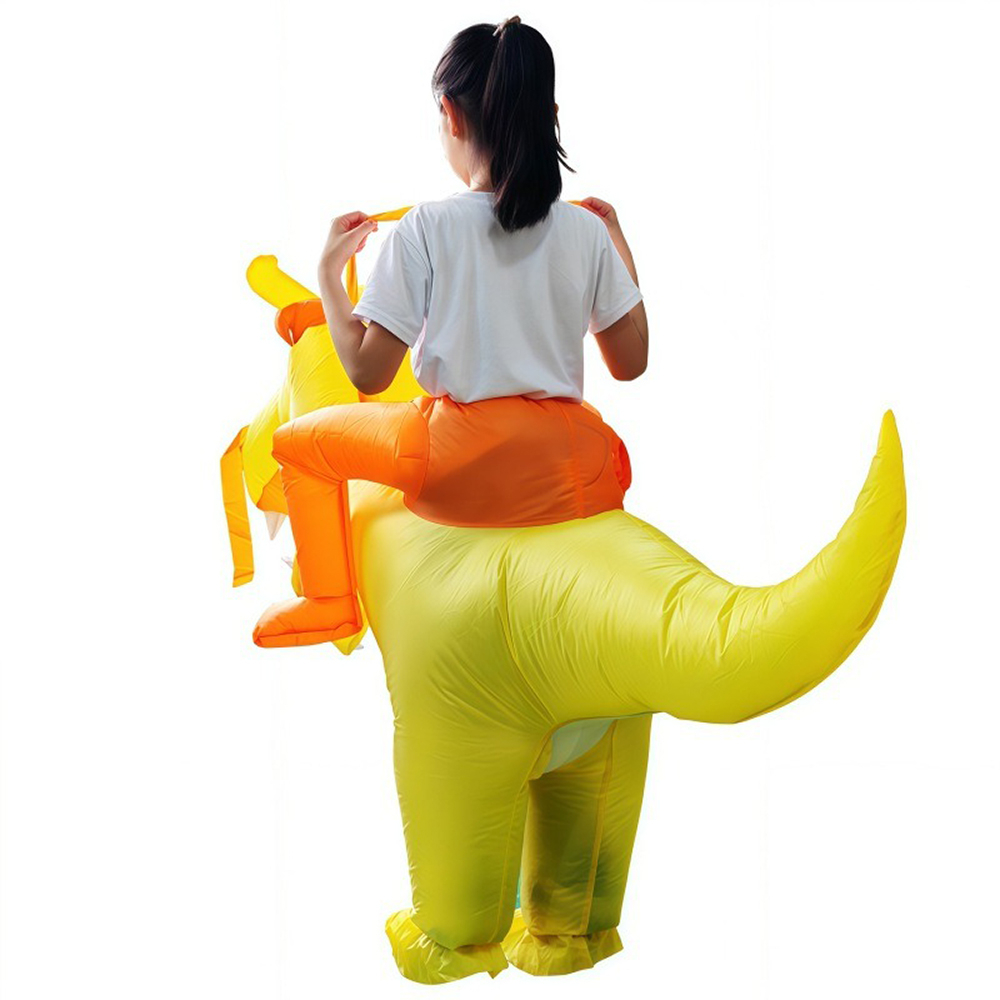 Kostum Dinosaurus Tiup Kuning  - Inflatable Dinosaur Costume Adult ulasan dan harga