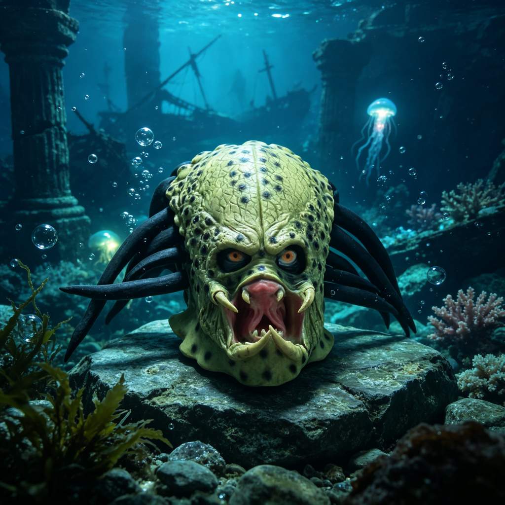 Topeng Kepala Predator Realist - Latex Alien Mask Realistic ulasan dan harga