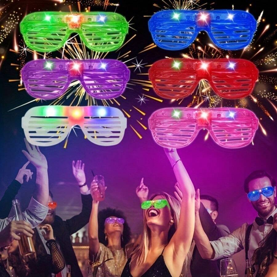 10-50buah kacamata LED kacamat - Glow In The Dark Party Glasses ulasan dan harga