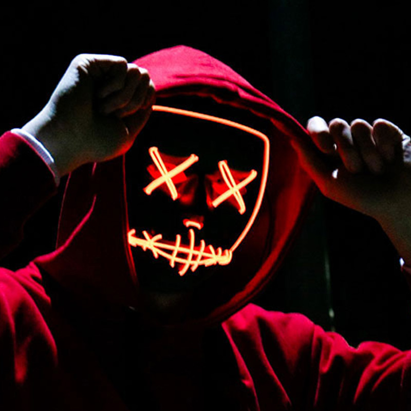 Topeng Vendetta Halloween Meny - Led Purge Mask Halloween ulasan dan harga