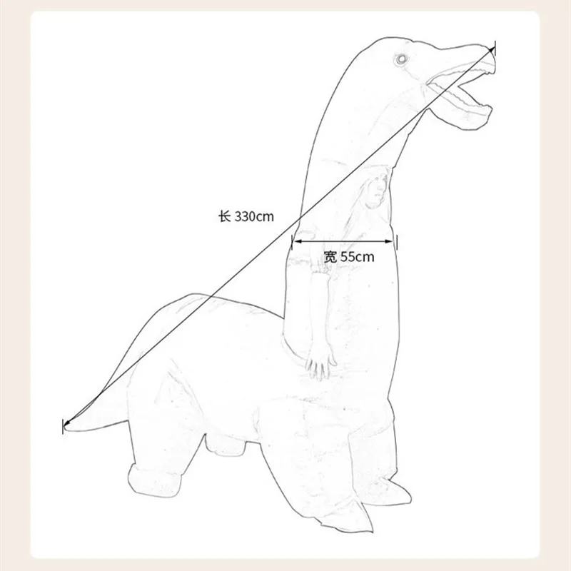 2024 baru kostum dinosaurus ti - Inflatable Dinosaur Costume Adult ulasan dan harga
