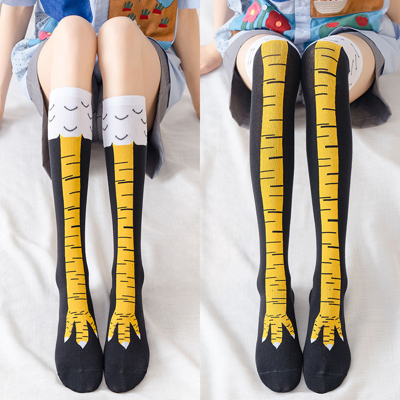 Kaus kaki tinggi setinggi paha - Funny Chicken Leg Socks ulasan dan harga