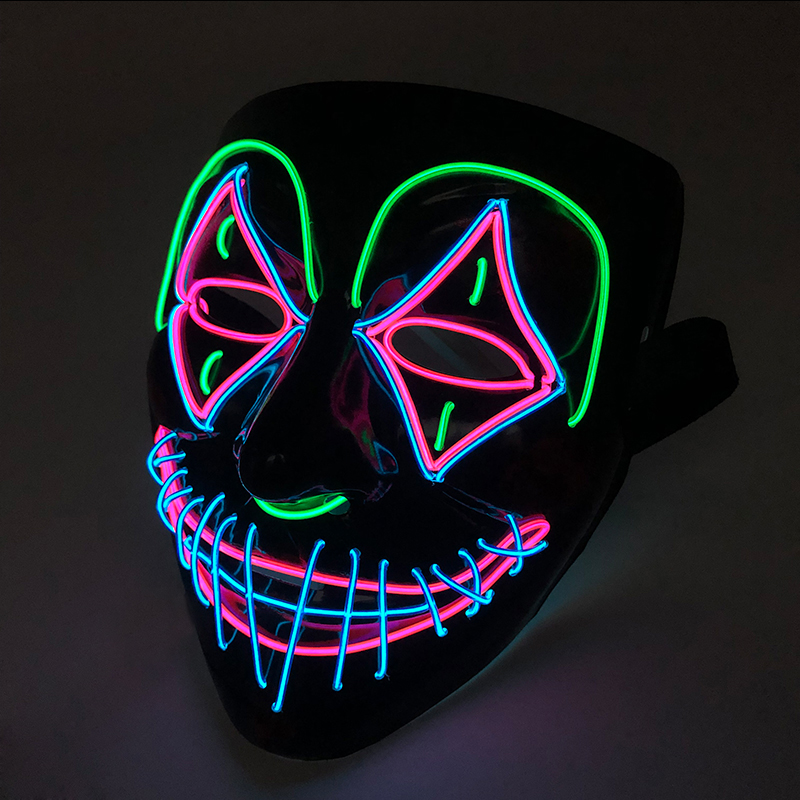 Masker Pembunuh LED Properti K - Led Purge Mask Halloween ulasan dan harga