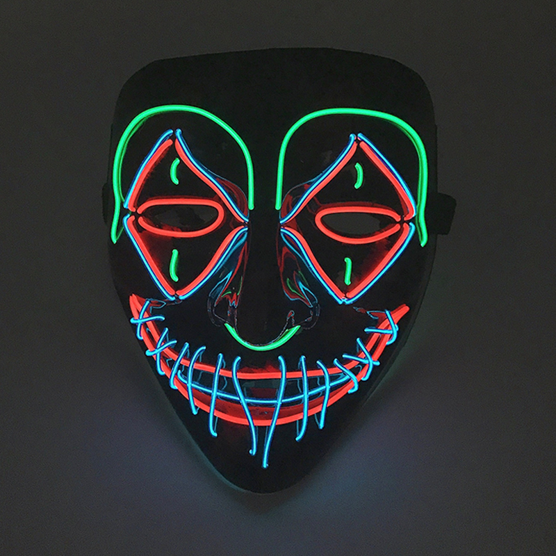 Masker Pembunuh LED Properti K - Led Purge Mask Halloween ulasan dan harga