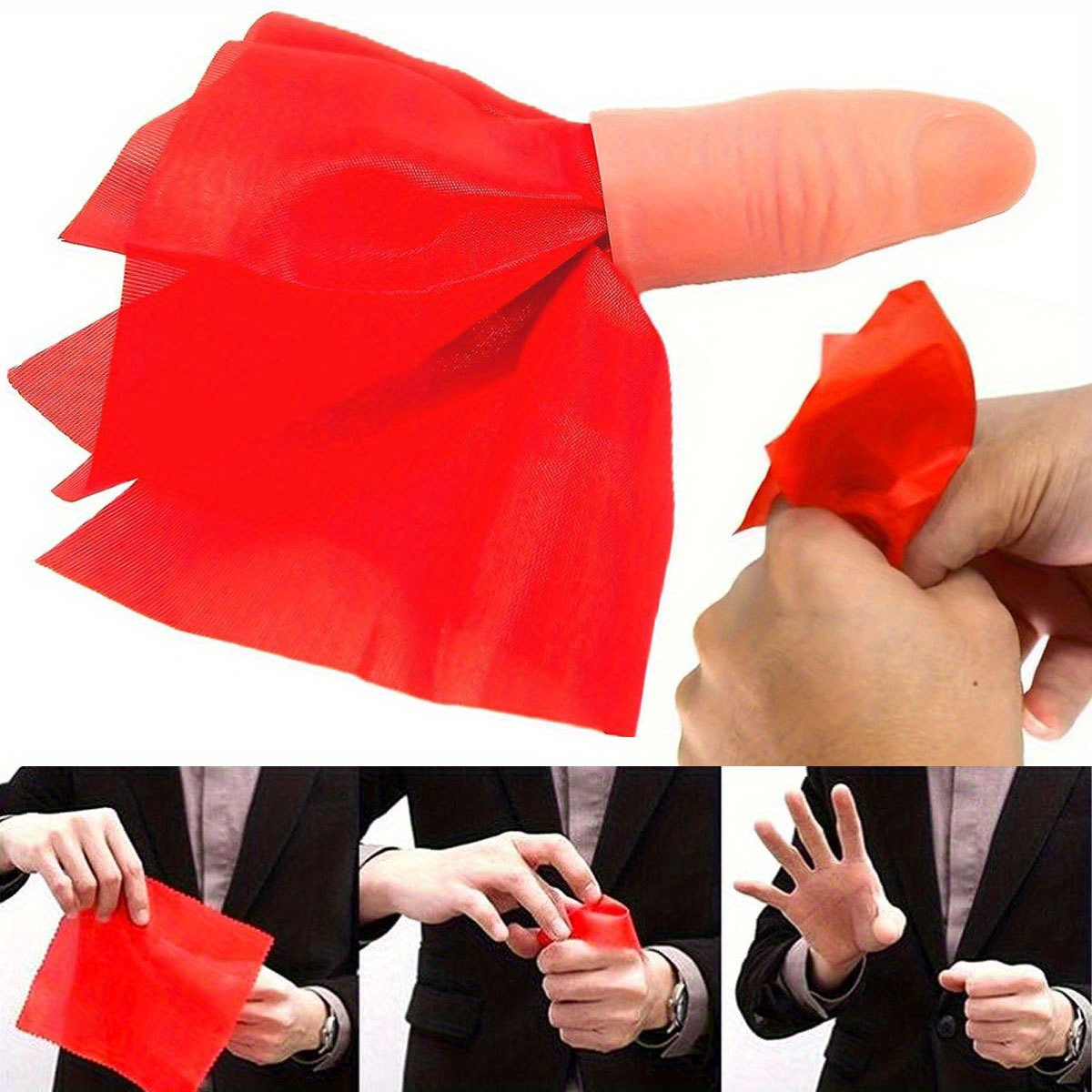 1Set Syal-Vanish Set Lengan Ja - Thumb Tip Magic Trick Set ulasan dan harga