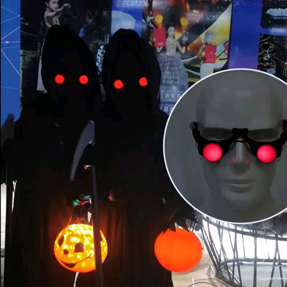 Kacamata merah horor Halloween - Glow In The Dark Party Glasses ulasan dan harga