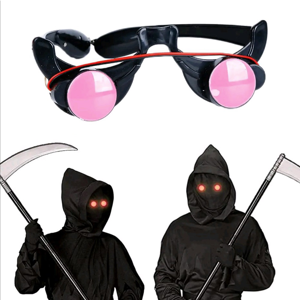 Kacamata merah horor Halloween - Glow In The Dark Party Glasses ulasan dan harga