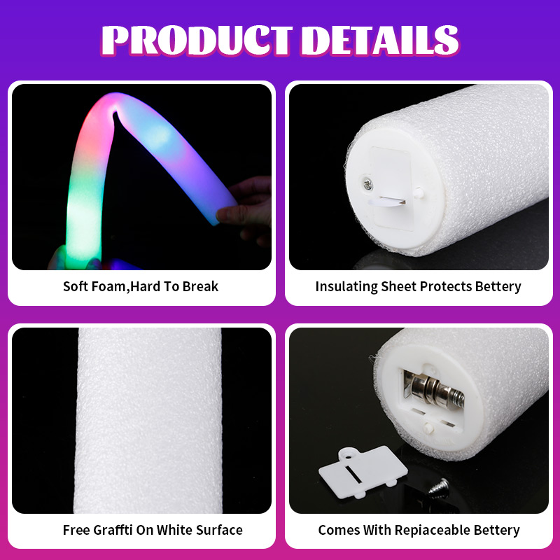Tongkat busa cahaya LED RGB wa - Glow In The Dark Party Glasses ulasan dan harga