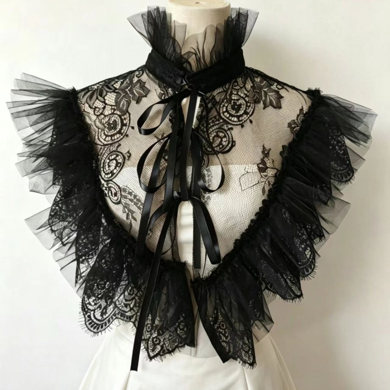 Selendang Kerah Palsu Tulle Be - Costumes ulasan dan harga