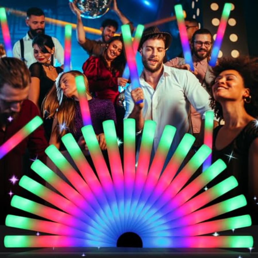 Paket Tongkat Busa Bercahaya,  - Flashing Led Foam Sticks Party ulasan dan harga