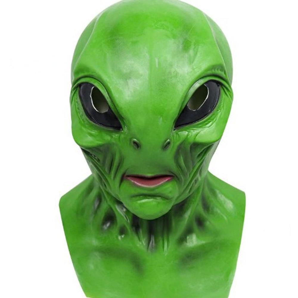 Topeng Alien Halloween Topeng  - Latex Alien Mask Realistic ulasan dan harga