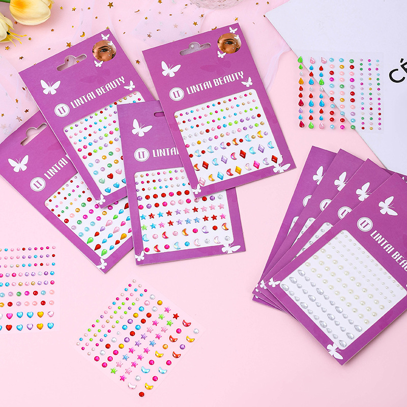 Stiker Permata Wajah Laris Man - Party Supplies ulasan dan harga