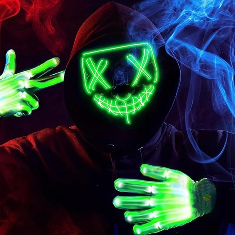 Topeng LED Halloween Karnaval  - Led Purge Mask Halloween ulasan dan harga