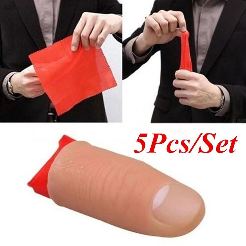 5 Buah/Set Palsu Lembut Ujung  - Thumb Tip Magic Trick Set ulasan dan harga