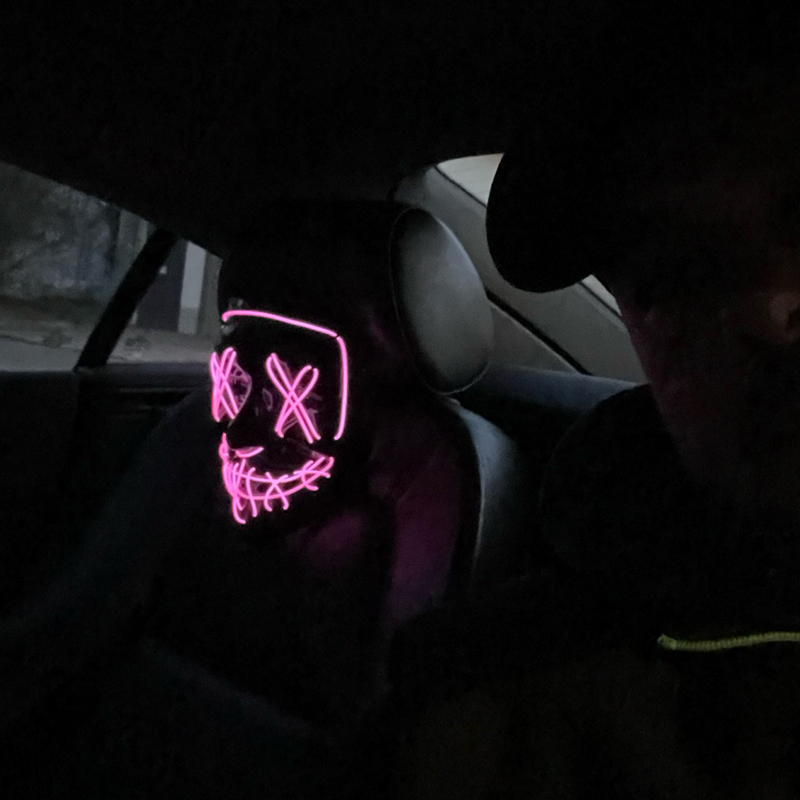 Topeng LED nirkabel topeng pes - Led Purge Mask Halloween ulasan dan harga