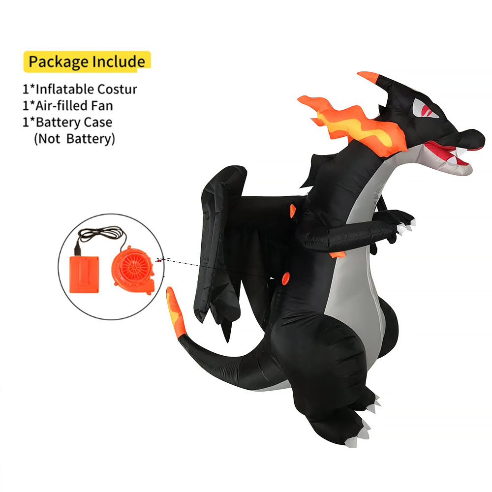 Kostum Cosplay Naga Pemadam Ke - Inflatable Dinosaur Costume Adult ulasan dan harga