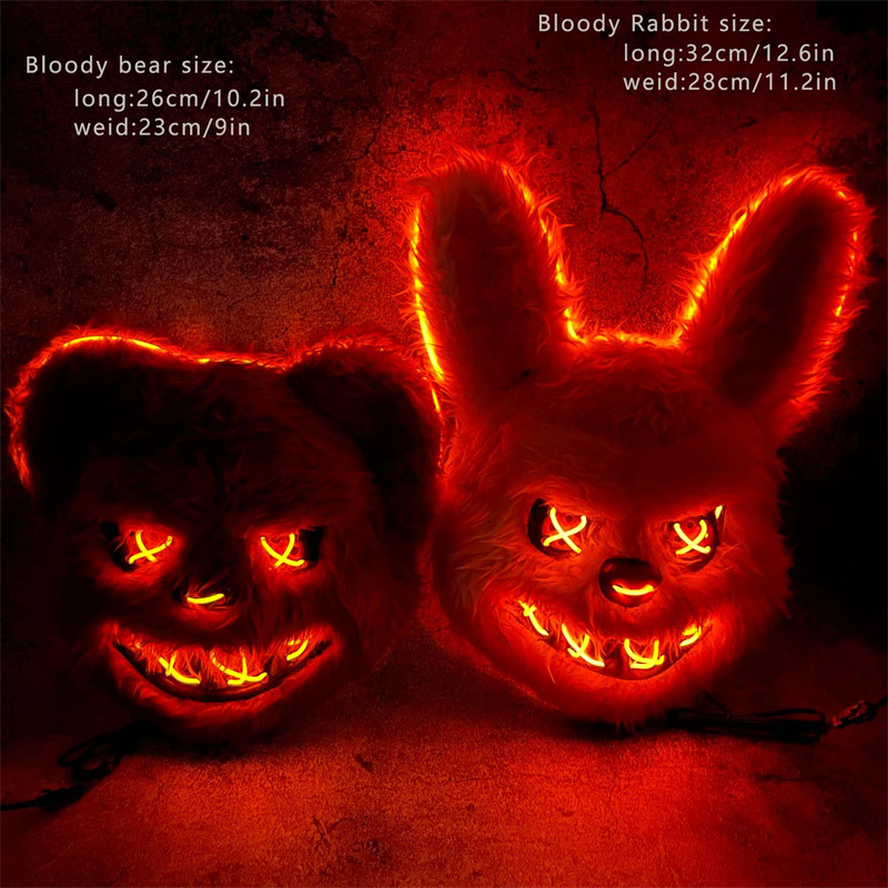Topeng Kelinci Topeng Beruang  - Led Purge Mask Halloween ulasan dan harga